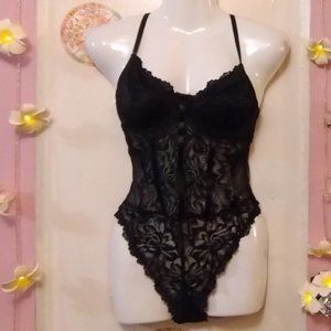 Lace and Sheer (S) Sexy Teddy Lingerie Bodysuit - NWOT